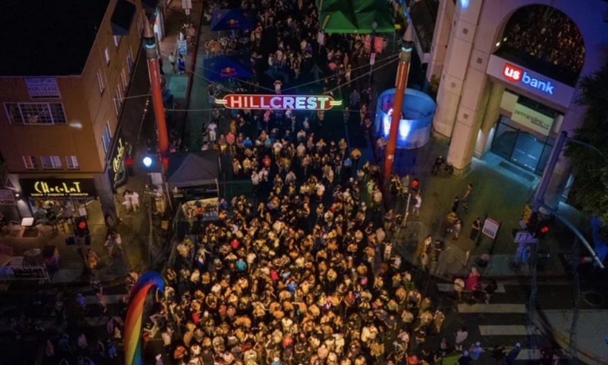 Hillcrest after dark